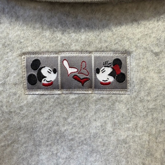 VINTAGE DISNEY STORE Mickey & Minnie Mouse Heart Fleece Jacket - Picture 6 of 6